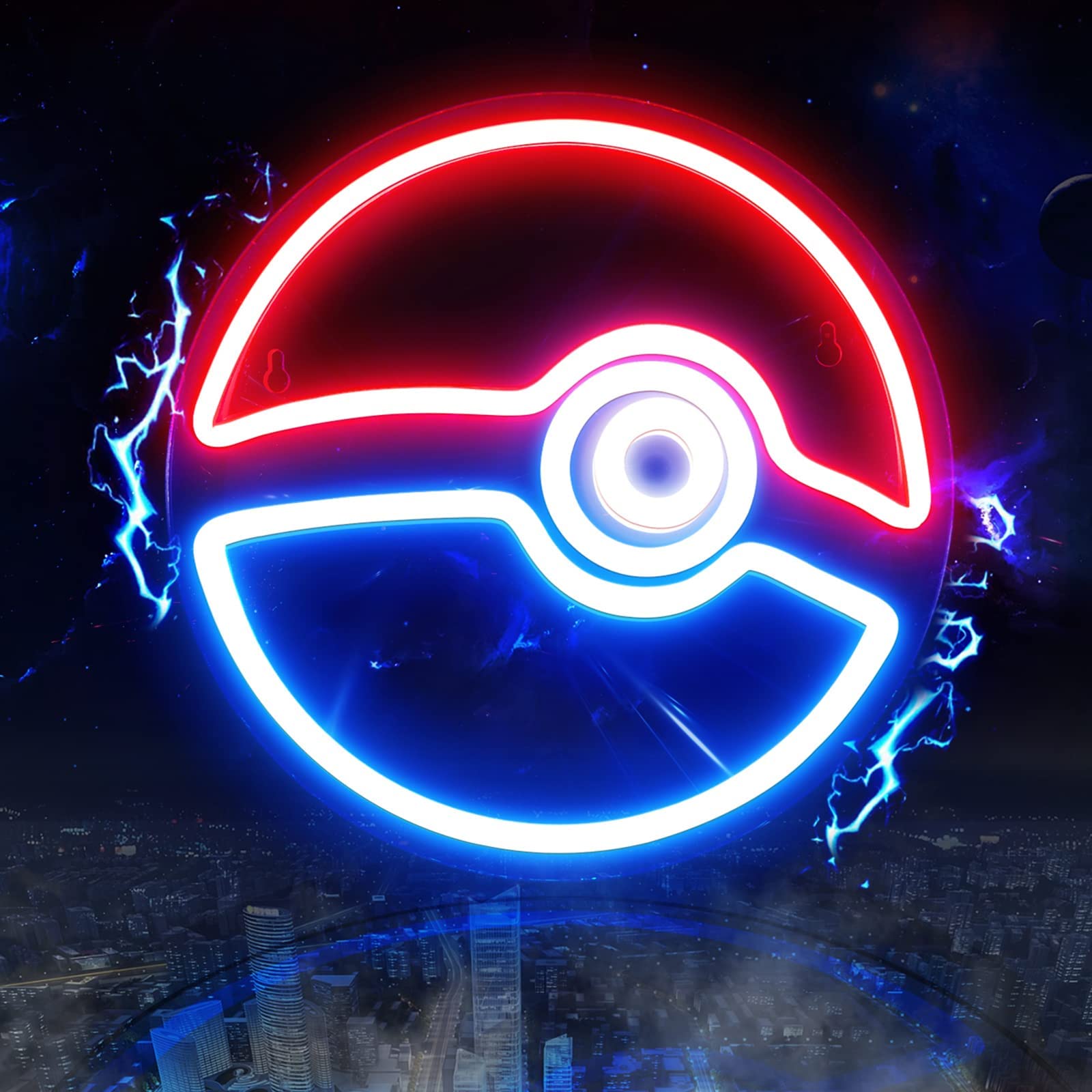 Pokemon Pokeball Sign - Red White Blue / 9.8x9.8cm