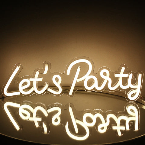 Let's Party Neon Sign
