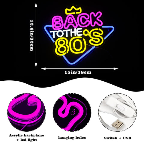 Back To The 80s Neon Sign