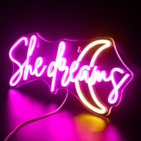 She Dreams Neon Sign