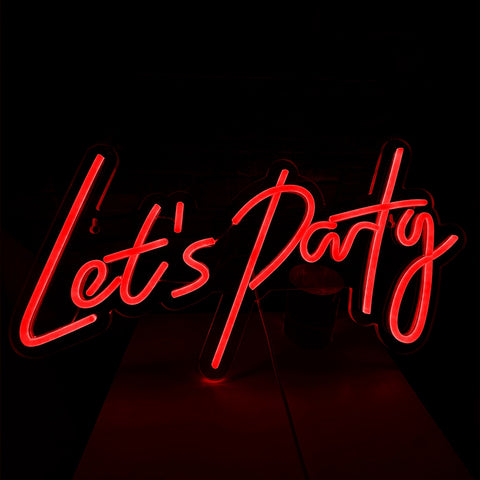 Let's Party Neon Sign