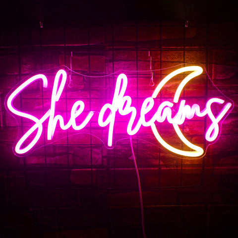 She Dreams Neon Sign