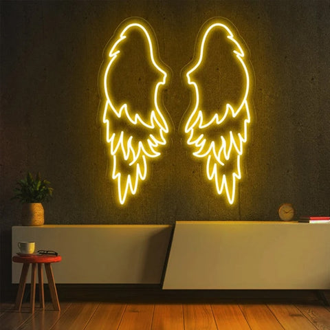 Angel Wings With Halo Sign